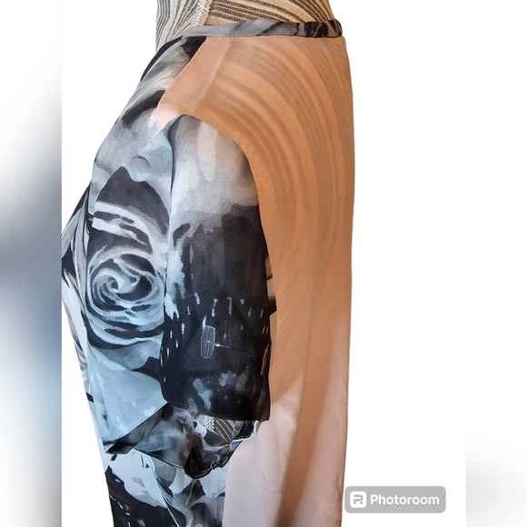 American Eagle Outfitters women's gray,black,peach short-sleeved top size XL - Picture 5 of 7